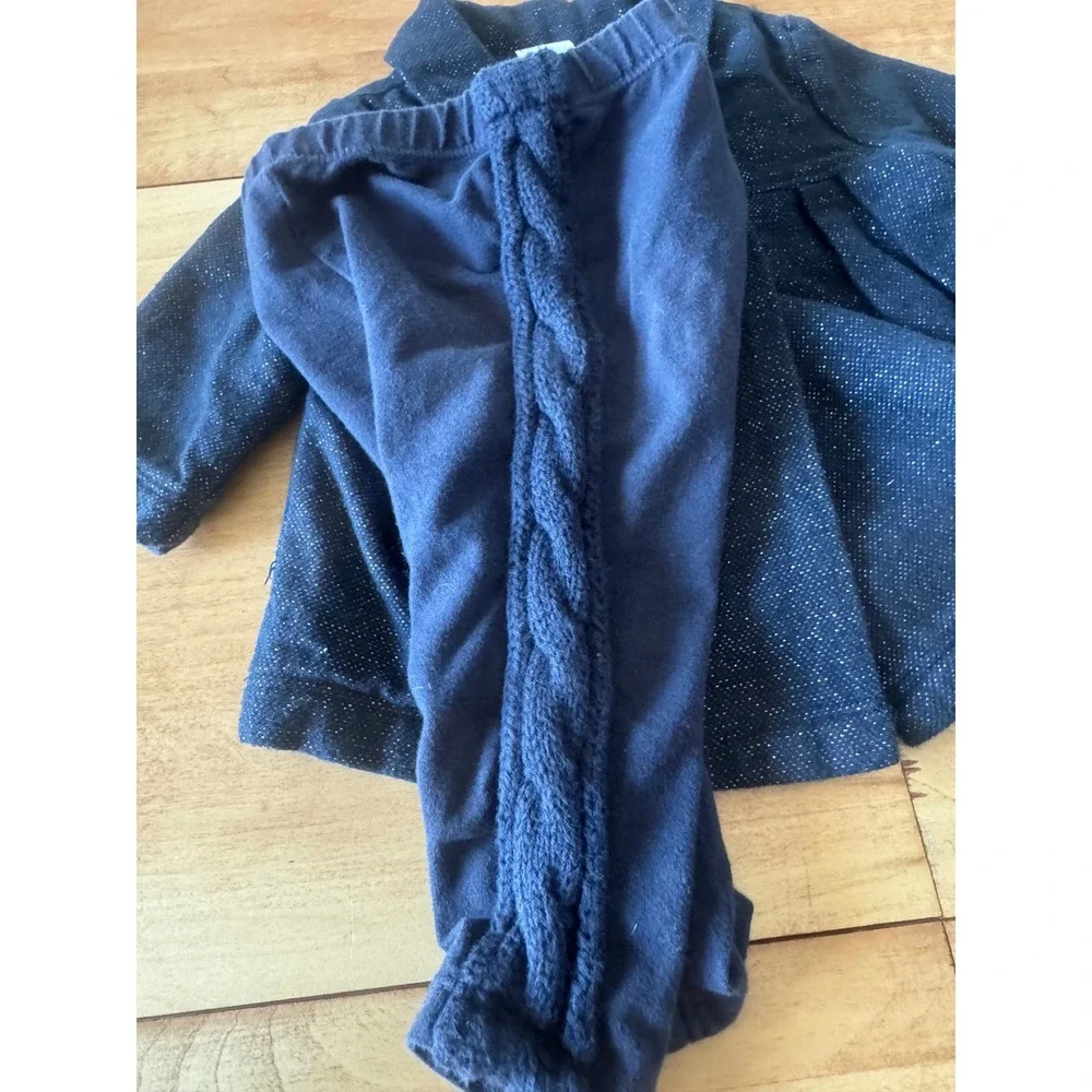 Carters Koala Kids Baby Girl 3 Months Navy Sparkle‎ Jacket Pants Bundle